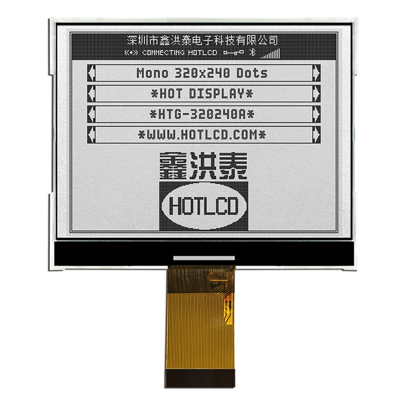 SPI Graphic COG LCD Module 320x240 ST75320 FSTN Display Positive Transflective HTG320240A