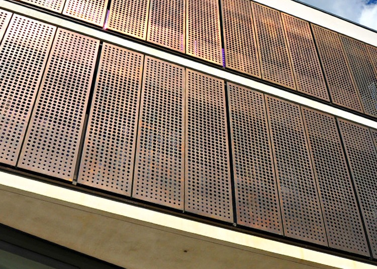 Galvanised Decorative Wire Mesh Panels Perforated 100mm Diameter