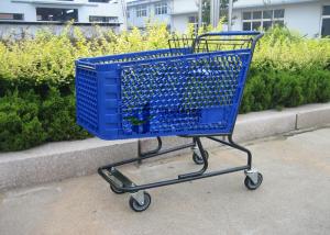 Wholesale Heavy Duty Metal Shopping Trolley Folding 4 Wheel Supermarket Shopping Carts from china suppliers
