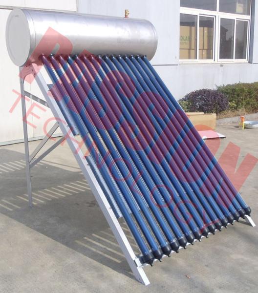 Stainless Steel Anti Freezing Heat Pipe Solar Water Heater With Intelligent