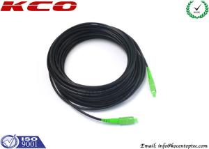 Wholesale Outdoor Exterior SC / APC Fiber Optic Patch Cord With Black 3.5mm Diameter PE Sheath Cable from china suppliers