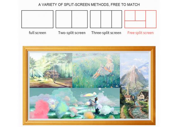 65inch Wooden Frame Wall Mount Lcd Digital Signage Shopping Mall Advertising