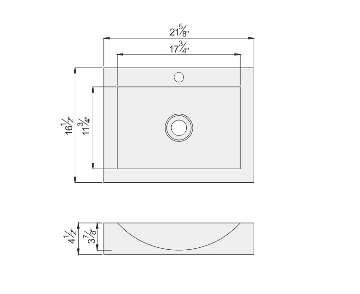 Sound Reduction Bathroom Sink Heavy Duty 16 Gauge SUS304 Material