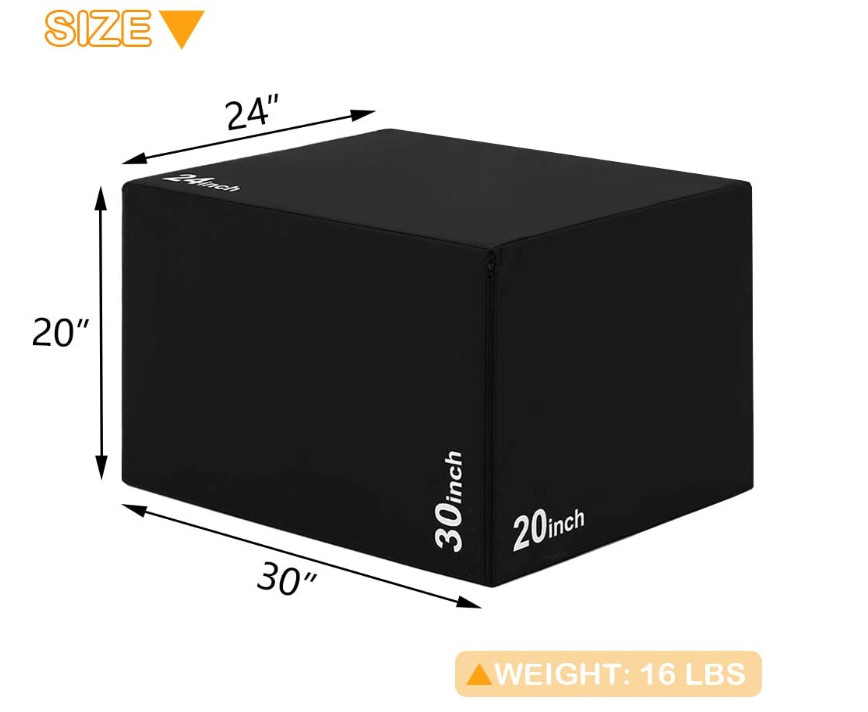 Gymnastics Foam Mat Plyometric Jumping Box or Octagon Tumbler Fitness Platform for Home Gym Fitness, Martial Arts