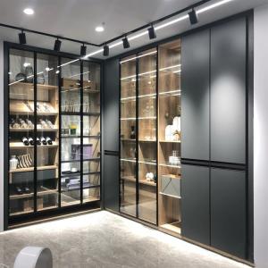 Wholesale Glass Door Wardrobes Wood Closet Organizers For Bedroom from china suppliers