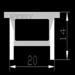 Silicone Neon Tube 20*14mm Rubber LED Strip Linear Lamps for Indoor and Outdoor