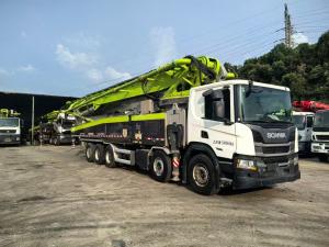 Wholesale 15840mm ZLJ5540THBSF 67m 2021 Zoomlion Used Diesel Concrete Pump Truck Scania Chassis from china suppliers