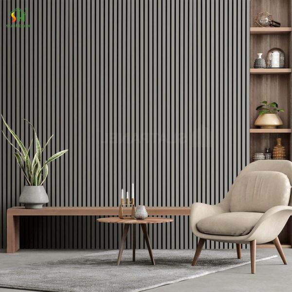 New Arrivals Modern European Art Home Slats Wall Acoustic Panels Sound-Absorbing