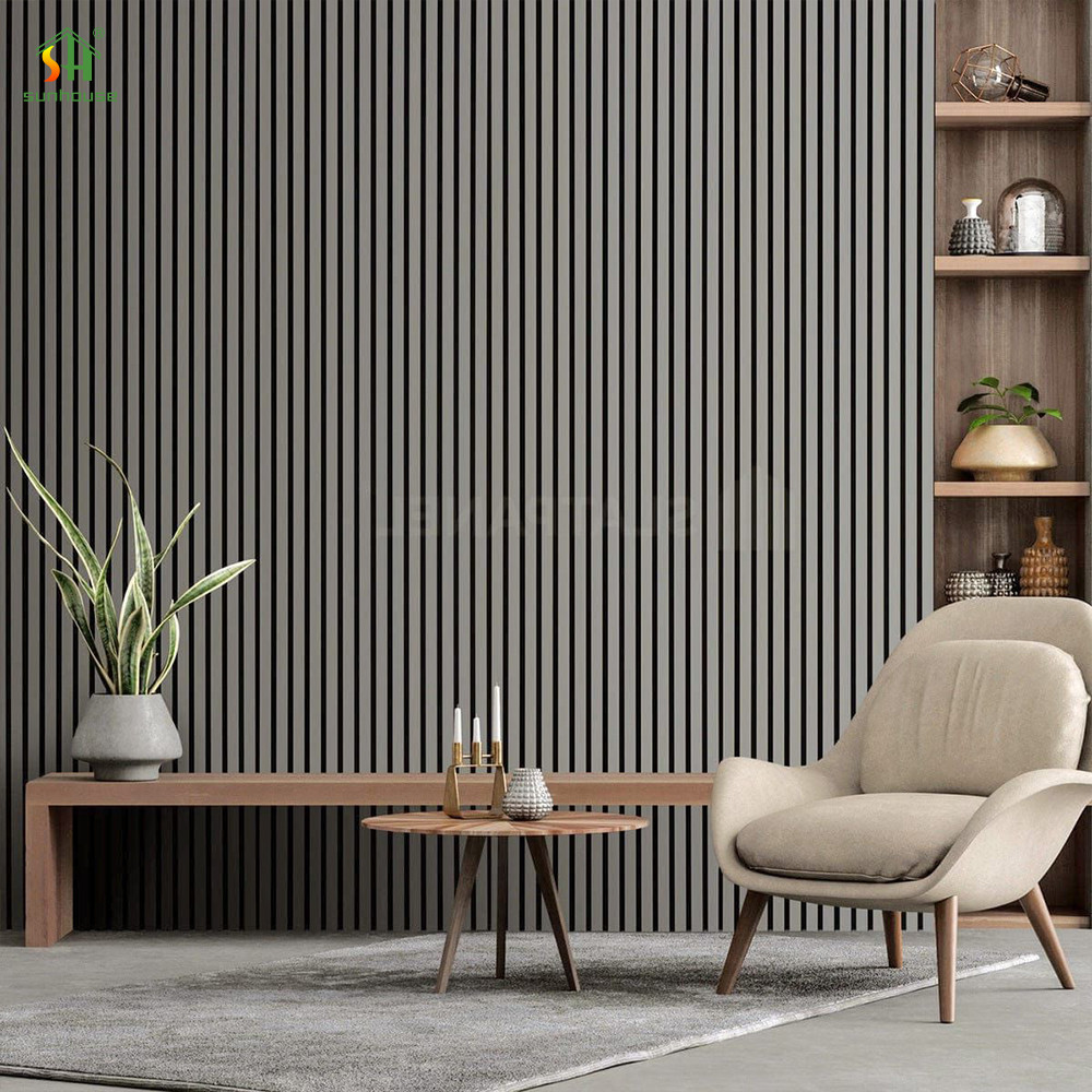 Customized 1220X2440Mm 4X8Ft Noise Reduction Acoustic Slat Wall Panel For Conference Rooms