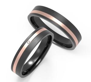 Wholesale Black Color Rose Gold Titanium Ring Sets Fashion Mens Zirconium Ring from china suppliers