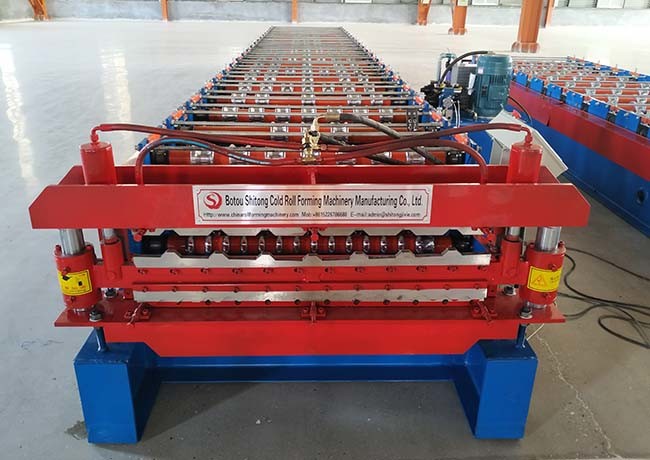Galvanized Coil Double Layer Roll Forming Machine Material Thickness 0.3-0.8mm
