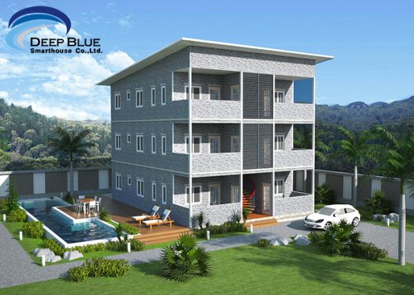 SOHO Light Steel Frame Structure Prefab Apartment Buildings for rent for sale