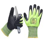 Yellow Cut Resistant Safety Working Gloves C Power Grip Rubber Hand Gloves For