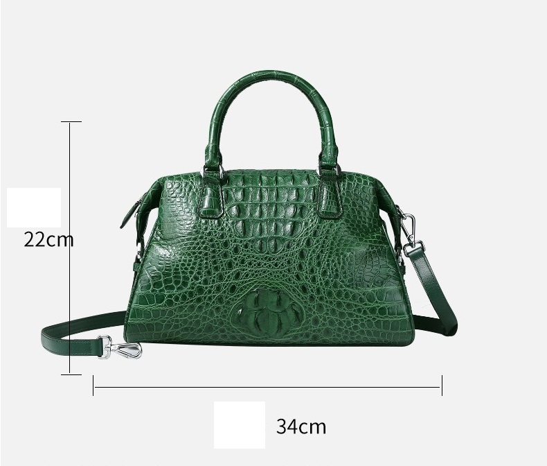Genuine Crocodile Skin Lady Purse Authentic Real Alligator Leather Female Handbag Long Strap Women's Large Shoulder Bag