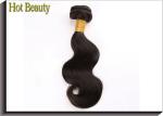 Natural Black Remy Hair Weft With Closure / 10" - 30" Brazilian Body Wave Hair