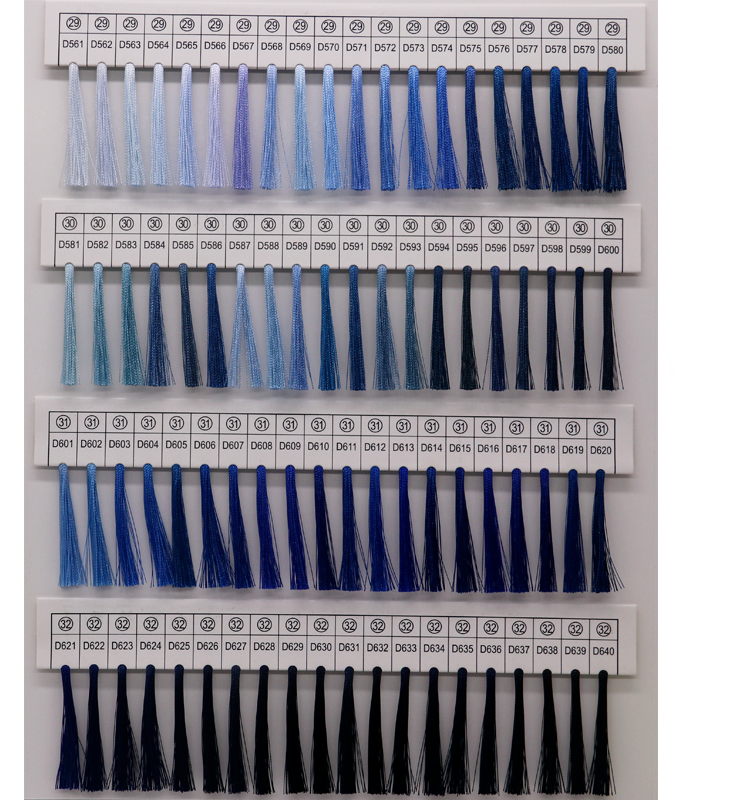 Embroidery Silk Thread Color Cards Book 5000y Length/cone and 100% Polyester