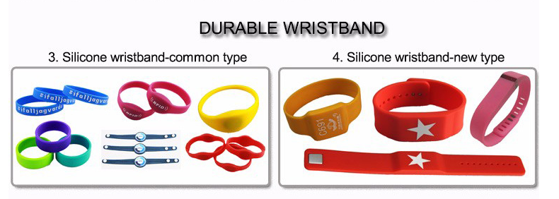Adjustable Waterproof RFID NFC Bracelet Soft Pvc Ultralight C For Ticket