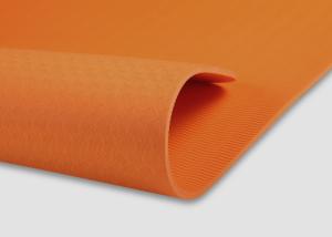 Wholesale Single Layer TPE Portable Yoga Mat , Durable Orange Yoga Mat Skid Resistance from china suppliers