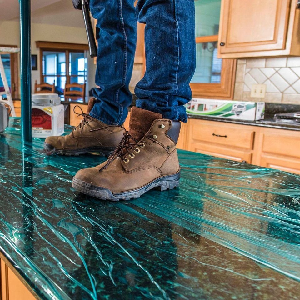 Temporary Protection Film Self Adhesive Anti Scratch Marble Protective Film For Vanity Tops