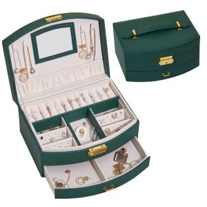 Wholesale Luxury Jewelry Display Box PU Leather Jewellery Box For Ring / Necklace Storage from china suppliers