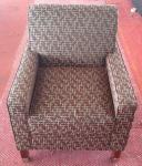 Hotel fabric lounge chair with ottoman ,single sofa LC-0009