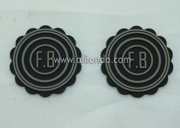 Quality Free sample custom soft pvc rubber embossed badge for military cloth for sale