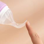 Baby Bottle Silicone Squeeze Feeding Spoon BPA Free Food Grade