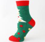 Fashion Santa Claus Elk Pattern Cozy Fuzzy Warm Cotton Christmas Socks Gift Box