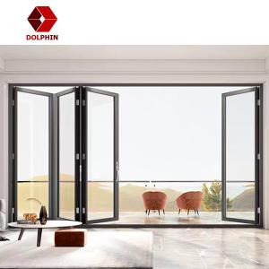 Wholesale DOLPHIN Aluminium Bifold Glass Doors Powder Coating Customized Color from china suppliers