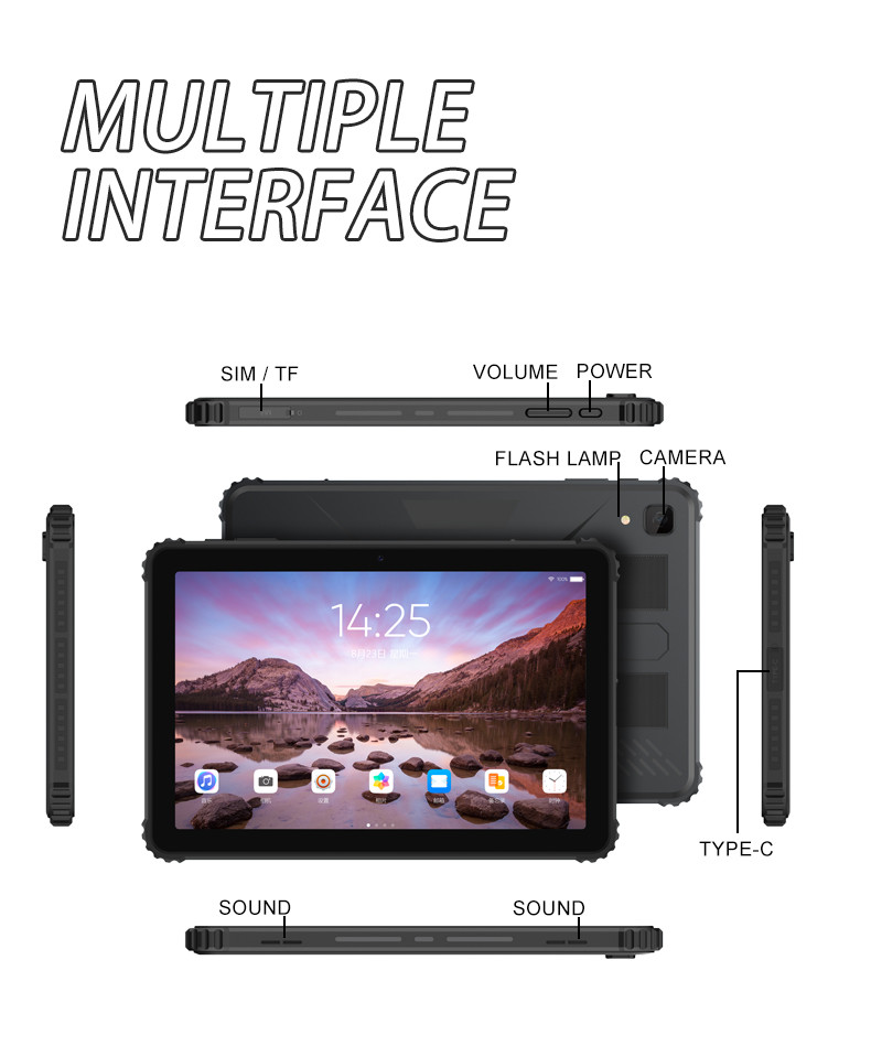 10.1" IP68 Waterproof Rugged Tablet Window Android PC Dustproof Shockproof Wifi 4G