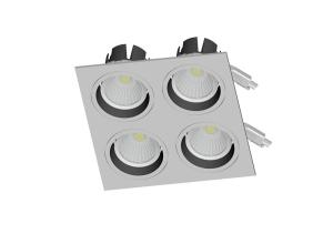 Wholesale 2016 square design 4*7w COB LED Ceiling Downlight dia.170*170*H70 15°/25°/38°/60° from china suppliers