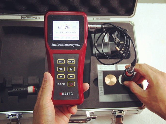 Eddy Current Testing Probes Electrical Conductivity Meter 60khz For Non Ferrous Metals