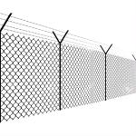 Outdoor PVC Black Vinyl Coated Cyclone Iron Wire Mesh Metal Fence 8 ft Chain