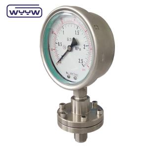 Wholesale OEM ODM Diaphragm Pressure Gauge SS316 Coated PTFE High Pressure Gauge from china suppliers