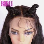 180% Density Human Hair Lace Front Wigs Water Wave Brazilian With Baby Hair