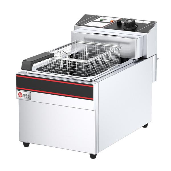 Stainless Steel Deep Fryer 13l Capacity Temperature Range 50-200C for Hotel