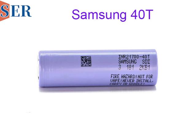 High Drain Type INR21700 40T Samsung Li Ion Battery 3.6V Cylindrical Rechargeabl