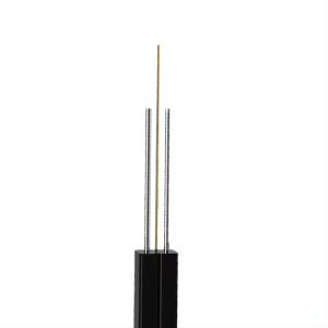 Wholesale BLACK/WHITE STEEL WIRE OR FRP FIBER OPTIC DROP CABLE FTTH FLAT GJXH INDOOR LEATHER CABLE from china suppliers