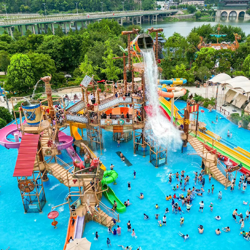 Slide Amusement Swim Wave Pool Outdoor Water Park Water Playground
