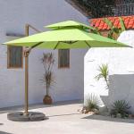Aluminum Pole Extra Large Cantilever Garden Sun Umbrella Outdoor Parasols for