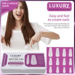 Long Coffin False Nails Press On Full Cover Ballerina Fake Acrylic Nail Tips 11