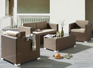 Wholesale Hotel Poly Rattan wicker Patio Furniture Aluminium Outdoor Garden sofa sets from china suppliers