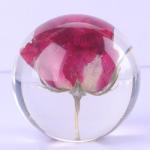 Business gift Flower Resin Ball , Crystal acrylic paper weight