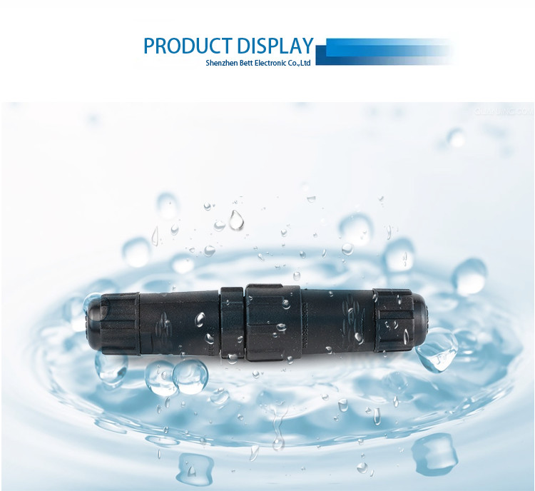 ip68 LED Display Nylon M14 Waterproof Circular assembled Connector