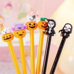 Halloween Plastic Gel Ink Pen Pumpkin Skeleton Student Gift Neutral Pen