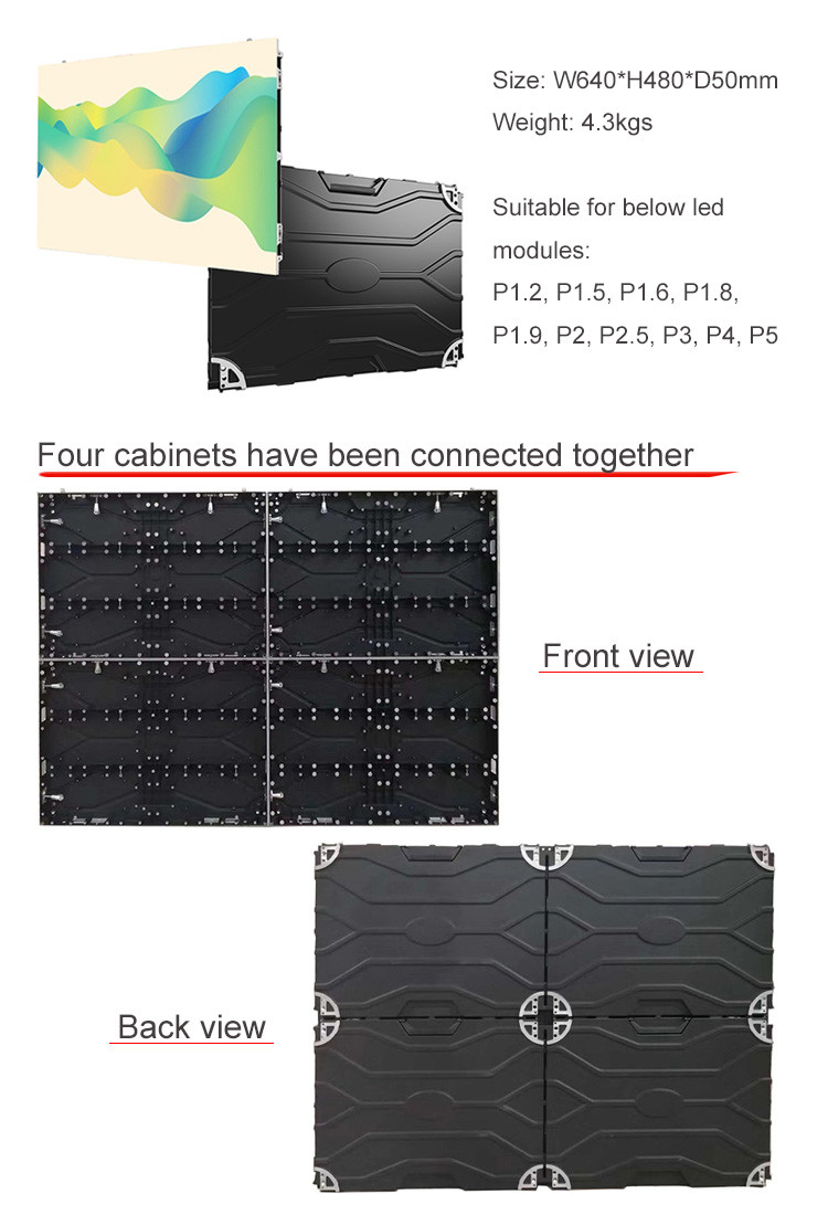 Super Clear 640*480mm P1.8 HD Ultra Thin LED Display