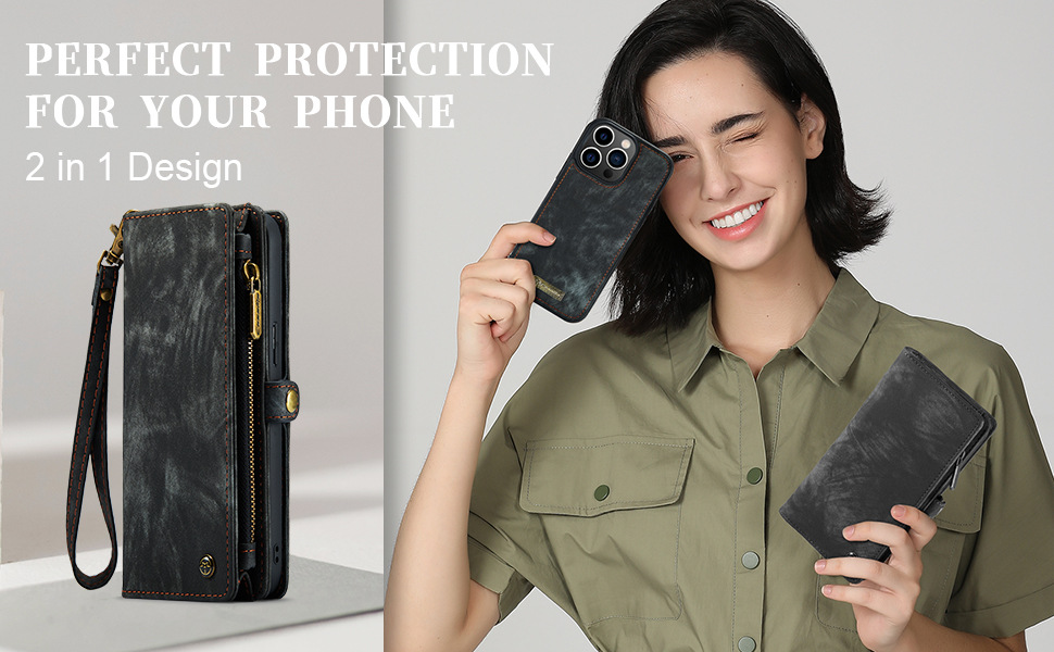 Card Slot Mobile Shell Leather TPU Phone Cases Wallet Flip Cover Phone Case for iPhone 13 14 Pro Max Luxury Design Style