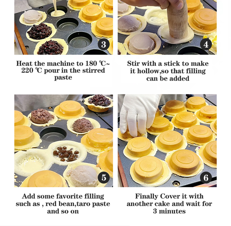 Imagawayaki Machine for Small Business Create Mouthwatering Red Bean Wheel Cakes