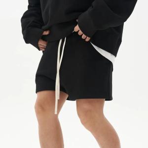 Wholesale Summer Drawstring Shorts Men Custom Brand Street Swear Running Thick French Terry Cotton Casual Short from china suppliers