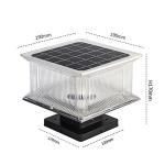 Waterproof IP65 Solar Pillar Lights Outdoor 6000K Post Cap Lamp